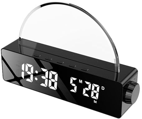 Generisch Sonnenaufgangswecker, Wecker zum Aufwachen bei Sonnenaufgang - Lautsprecher-Wecklicht-Wecker - Intelligenter Wecker, Wecker für Schlafzimmer, mehrfarbiges Display für schwere Schläfer,