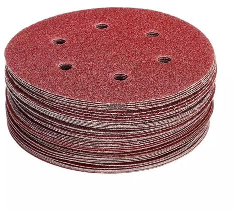 Disques abrasifs 9 Pouces, 6 Trous, 225 mm, Grain 40-2000, Papier de Verre floqué, Ponceuse orbitale, Papier de Verre Auto-agrippant en oxyde d'aluminium, Grain 240, 9 p