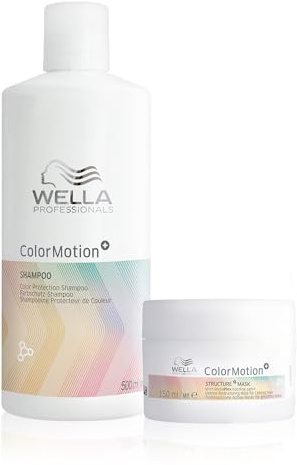 Wella Professionals - Pack ColorMotion - Champú Protección del Color 500ml + Mascarilla de Reestructuración 150ml - Intensidad de color, brillo y suavidad | Pelo teñido, seco y dañado