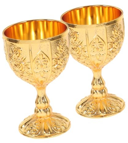 POPETPOP 2pièces Gobelet Médiéval Métal Gobelets Calices Vintage Coupe Médiévale Décor Européen Usage Multiple Pour Boissons Et Cérémonies