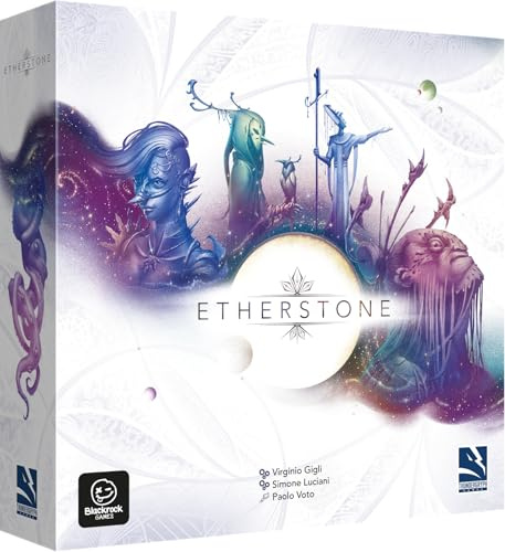 Etherstone – Strategiskt och skalbart brädspel | 2–4 spelare | Från 14 år | Kortkombos, tärningar och resurshantering | Blackrock Games