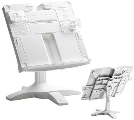 Yonuaret Soporte para Libros Ajustable,Soporte Lectura Ajustable - Atril Giratorio Portátil De Altura Para Partituras,Estudiantes Cocina Biblia Piano Ordenador Escuela Niños