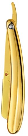 Rasoir pour hommes, rasoir manuel à poignée pliante, outil de rasage pour barbier, tondeuse à cheveux dorée (sans tranche de rasage), pour barbier