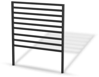 Cozze® Galler 90 cm – Väggförvaring för utekök, pulverlackerad aluminium (matt svart), enkel montering, max 30 kg, passar Cozze Elements
