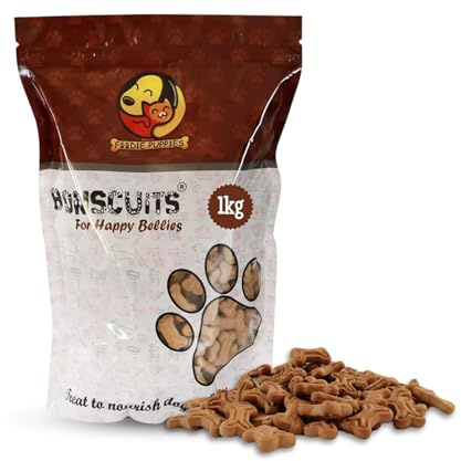 Welpen-Hundekekse – (1 kg) Hühnergeschmack, Knochenform, ofengebackene Leckereien mit knuspriger Textur, gesunde, nahrhafte Haustier-Snacks für Training, Zahnpflege und den täglichen Gebrauch, alle