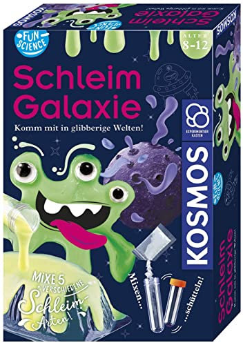 KOSMOS 654177 Fun Science - Schleim-Galaxie, Mixe fünf Verschiedene Schleim-Arten, Experimentierset für Einsteiger und Kinder ab 8 Jahre, Komplett-Set zum Glibber selber Machen