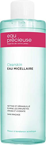 Eau Précieuse - Eau Micellaire Clearskin - Nettoie et démaquille - Elimine les impuretés - Apaise et hydrate - Peaux à tendance acnéique – 400 ml