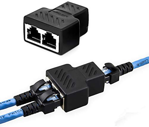 Nicoone RJ45 CAT5 6 Ethernet Splitter porta LAN 1 a 2 socket Splitter connettore adattatore PC