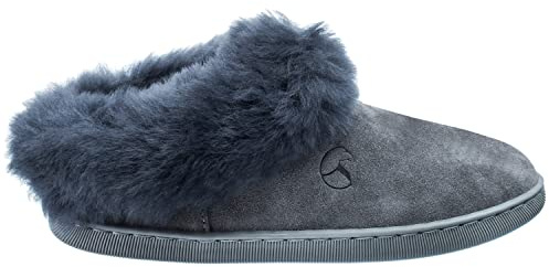 ESTRO Chaussons Femme Hiver Chaud - Pantoufles Homme Chaud Hiver Chausson Peau de Mouton Femme Chausson Homme Laine Pantoufles INTIMO (38, Acier 4)