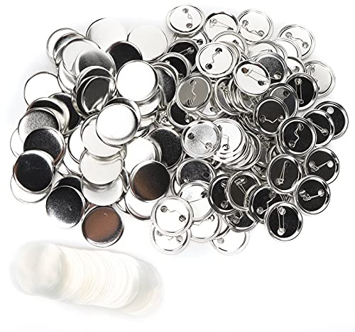 Blanko Pin Button Set, 44 mm, 100 Stück, Metall, Rund, für DIY Kunsthandwerk
