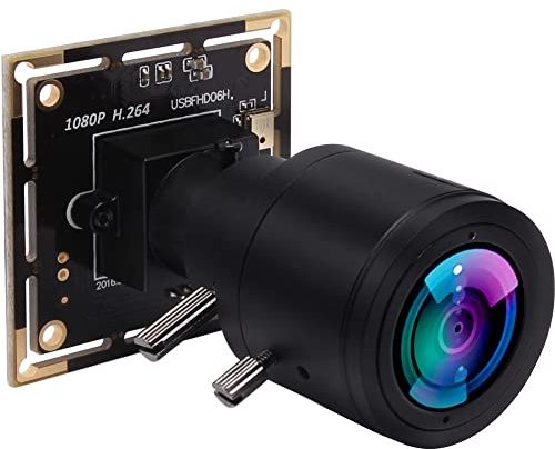 ALPCAM 1080P USB Camera Module, 0.01Lux Low Light Camera with Microphone | 2.8-12mm Varifocal Lens, H.264 UVC Industrial Webcam, Board for Window/Linux/Android/Mac OS