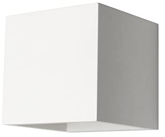 LITECRAFT Creag Up & Down Square Paintable Plaster Wall Light - White