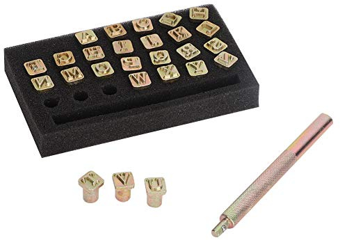 Sellos de Metal, punzón de letras, sello de letras de cuero, punzón de 6mm, letras de Metal Diy, estampador de cuero, herramienta de punzonado, sello, alfabeto, herramienta de troquel artesanal