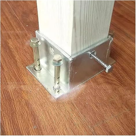 Aufschraubhülse 50 60 70 80 90 100 130 150 200 mm Quadratwandpfosten, Metall Outdoor-Dekorationsbalkenpfosten Kegel-Unterstützung Holzpfosten Postfachpfosten (Color : Silver, Size : 40x40 mm (1.6x1.