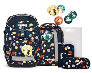 ergobag Pack Set ergonomischer Schulrucksack, Vorgänger-Kollektion, flexibel 6-teilig 1.Klasse Grundschule