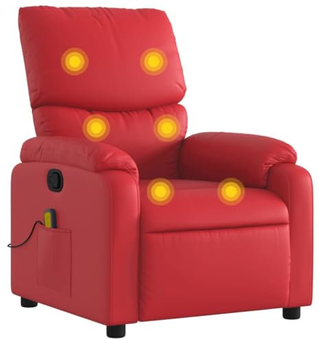 vidaXL Massagesessel Rot Kunstleder