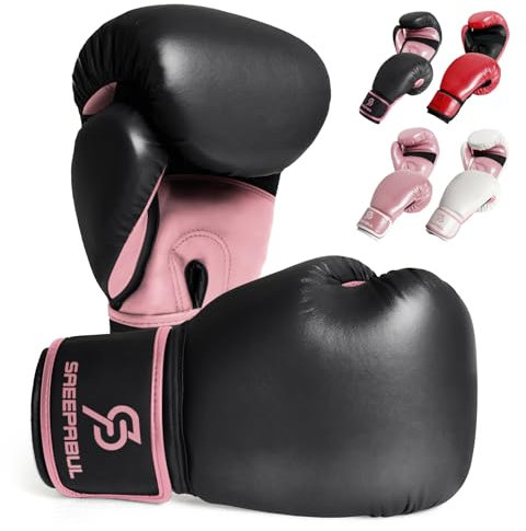 SAEEPABUL S200 Essential Boxhandschuhe für Damen und Herren, geeignet für Boxen, Kickboxen, Mixed Martial Arts, Maui, Thai, MMA, schwere Tasche, Kampftraining, Himbeere, 227 g
