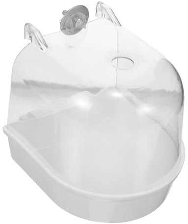 Genérico Caja Caja baño para pájaros bañera Loro Cuenco bañera Colgante bañera para pajaros Bird Bath Suministro Aves Cubo Ducha para pájaros pequeños tómate un baño Tina x01