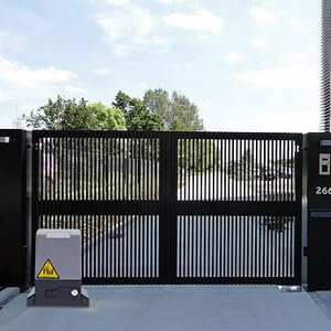 Hanmorfarbi Automatisk dörrfläkt, skjutdörrsfläktar, 2645,55 pund, viktbärande säkerhetssystem, sats med två fjärrkontroller, elektrisk Rolling Driveway skjutdörrsmotor