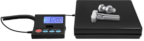 Paketwaage Plattformwaage bis 50kg / 110lbs Digital LCD Plattform Waage Plattformwaage, 2g Genauigkeit Elektronische Präzisionswaage Briefwaage