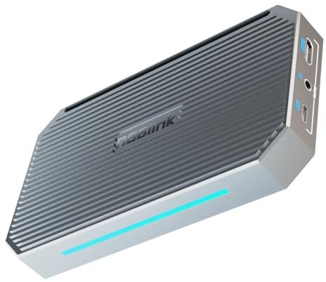 RGBlink MSP 331U 4K capture-kort - HDMI 2.0, USB 3.1 spelinspelningskort med HDR, 4K60/2K240, HDCP, okomprimerad video, ljudmixning, plug-and-play för PS5, streamingväxling och