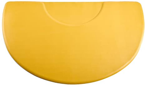 Salonmatte für Friseurladen, bequeme Friseur-Fußstütze, Büromatte, halbrundes Design, 2 cm dick, Gelb