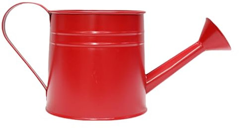 SLXLYH Annaffiatoio vintage in ferro, comodo contenitore in metallo come vaso da fiori o decorazione per ufficio (rosso)