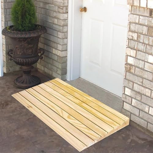 Ramps Threshold Ramp, 3 4 5 6 7 8 Inch Rise Wooden Threshold Ramps for Doorways, Non Slip Durable Entry Ramp for Indoor Outdoor Home Step/Sheds Doors(60x30x8cm (23.6x12x3in))