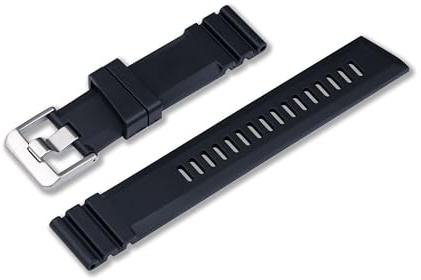 Crafter Blue CB51 Watch Strap Professional Diver Straight End FKM Rubber Strap Replacement Band for All 22mm Width Lug Watches, Black