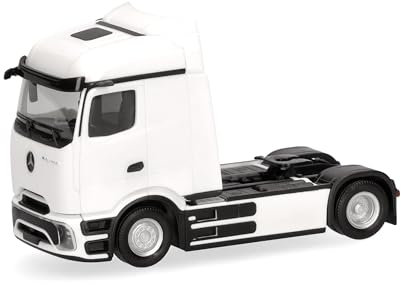 Herpa LKW Modell Mercedes-Benz eActros 600 ProCabin Streamspace Zugmaschine 2achs, weiß, Miniatur im Maßstab 1:87, Sammlerstück, Made in Germany, Kunststoff