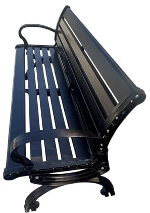 HZEPDVT Outdoor Aluminium Garten Bank Terrasse Bank Lattenrost Freizeit Liegestuhl Sitzmöbel Mit Armlehnen DREI Sitzer Park Stuhl