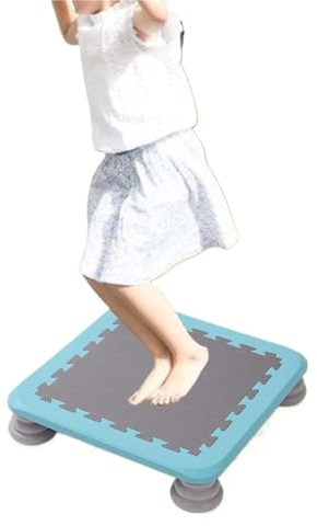 TXLEAPEY Rebounder-Trampolin for Kinder for aktives Spielen und Fitness im Innenbereich(Blue)