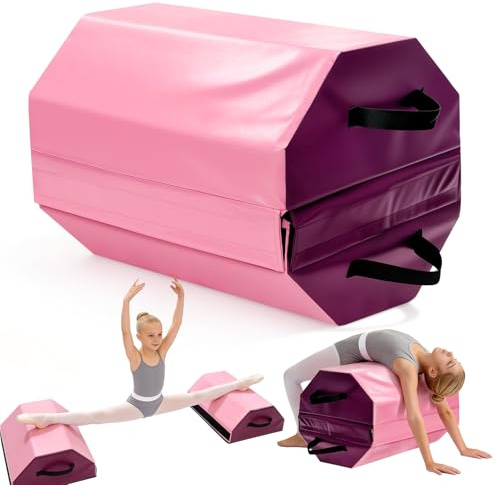 Detachable Octagon Gymnastics Mat, 17.5x17.5x23 Home tumbling mat, suitable for various gymnastic positions with High-Density Foam & Waterproof Cover