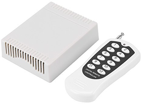 Interruptor de RF inalámbrico DC 12V Relé Transmisor y receptor de interruptor de control remoto de RF inalámbrico de 12 canales