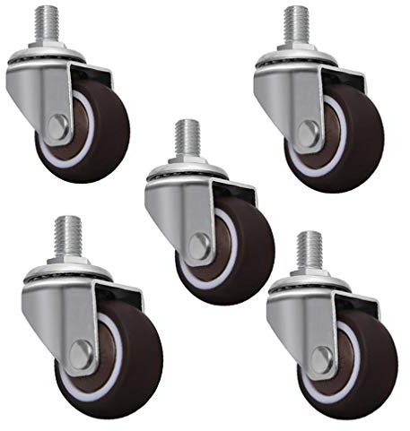 Set von 5 Strandkorbrollen,Möbelrollen,38MM/50MM,Sicherheit Aller Böden Einschließlich Hartholz,Der Perfekte Ersatz für Fußmatten