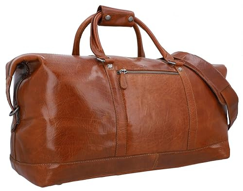 Gusti Leder „Ruben“ Weekender Herren – 36L Reisetasche aus Echtleder, Vintage Leder Tasche Braun, Handgepäck für Kurztrips & Reisen