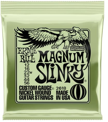 Ernie Ball Magnum Slinky Nickel Wound E-Gitarrensaiten - Stärke 12 - 56