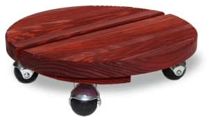 Louis Moulin Pflanzenrolle, Holz, rund, 30 cm, Rot