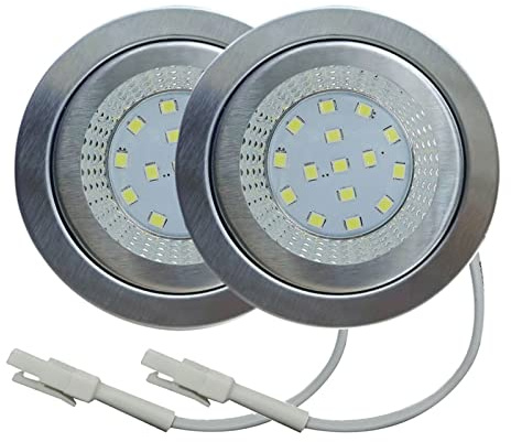 TIMLUX Bombilla LED for Campana extractora de 2 Piezas, 2,5 W, 220-240V, for Cocina con Orificio de 60mm, iluminación for Armario, Equivalente a Bombilla halógena de 20W (Color : White 6000K, Size :
