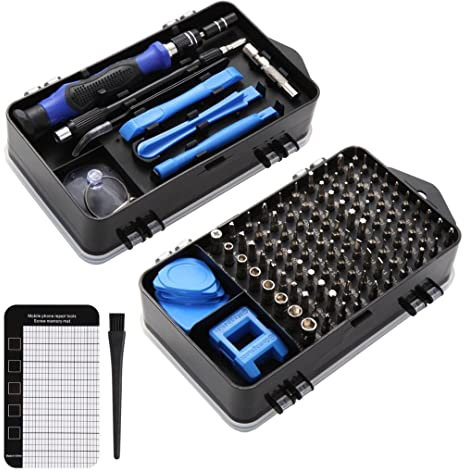 Kooling Monster KOMBO-01, 117 in 1 Precision Screwdriver Set, Professional Magnetic Repair Tool Kit with Screw Mat & Anti-Static Brush for All Electronics (Computer, Laptop, PS4, Xbox, iPhone, iPad)