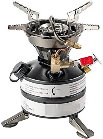 Réchaud de camping Mini Réchaud à essence de camping à carburant liquide Réchaud à gaz portable en une pièce for les sports de plein air Convient for la randonnée en plein air, les voyages Chauffe-ten