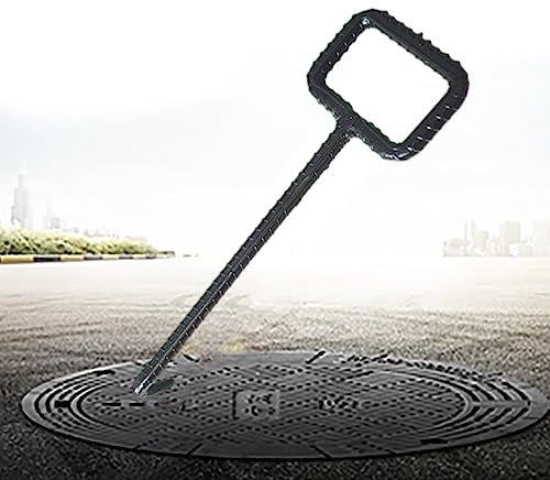 MUSNOW Manhole Lid Hook Heavy Duty, Garden Gutter Drain Cover Lifter Key with Rectangular Handle, 5/8 Steel Lifting Tool for Grates Vaults (Size : 5/8 - 79cm(31 1/8))