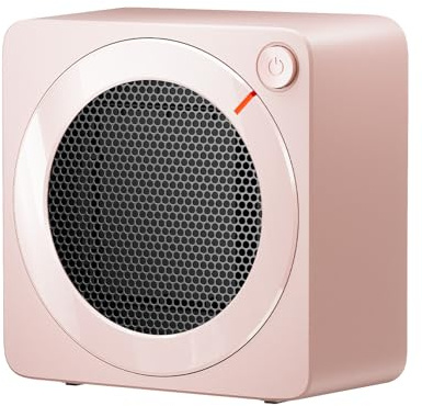 Gaiatop Mini Space Heater, Lightweight PTC Ceramic Fast Heating 500W Energy Efficient for Indoor Use, Overheating & 45° Tip-Over Protection, Portable Desk Electric Heaters for Office Home Pink