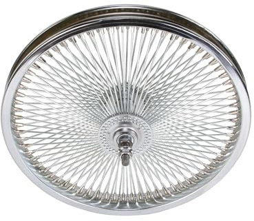 Bike 16 Steel Front Wheel 144 Spoke 14g UCP 3/8 Axle Single Wall Chrome.
