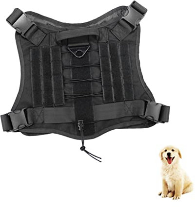 Beavorty Hundeweste Mit Kesseltasche Pendlertasche 1000d Nylon Wasserabweisend Größe L Schwarz