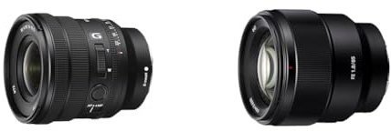 Sony Sony SELP1635G von Sony | FE PZ 16–35 mm F4 G Premium-Weitwinkel-Vollformatobjektiv der G-Serie mit Powerzoom & SEL-85F18 Porträt Objektiv