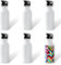 MR.R 6 botellas de agua de aluminio de 20 onzas de sublimación con corona blanca, botella de viaje con tapa superior de popote para deportes, 600 ml