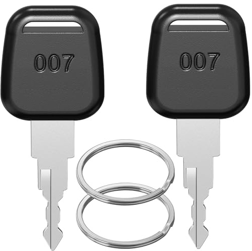 Master Keys Compatible with 007 2Pack, Ancable OO7 Luggage Keys Compatible with Luggage Suitcase Password Locks Black
