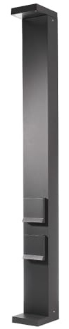 DEKO-LIGHT Lerna 733070 1000 - Enchufe múltiple con lámpara LED 7W CCT 3000K 4000K IP65 2 Tomas Luz Jardín Garaje 230V 100cm