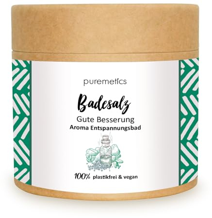 puremetics Badesalz 'Verschiede Aromen' | Totes Meer Salz | Aromatisiert | 400 g | Entspannungsbad | Aromatherapie (Gute Besserung)